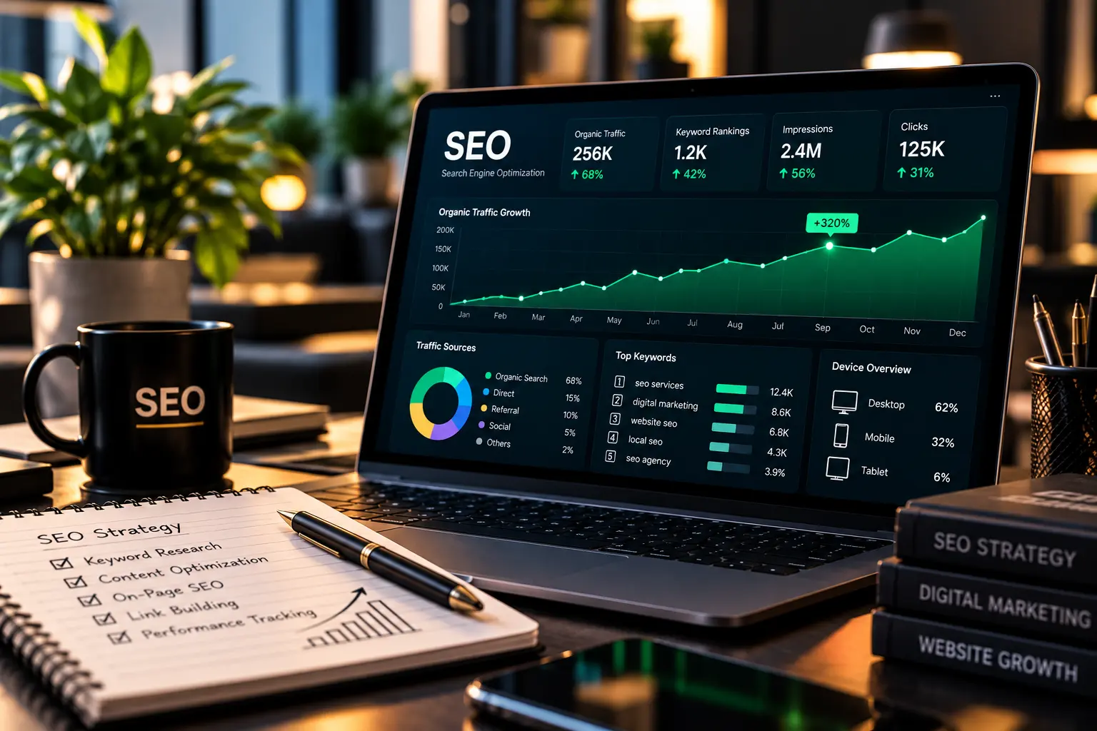 Digital performance analytics dashboard